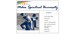 Desktop Screenshot of meherspiritualuniversity.org